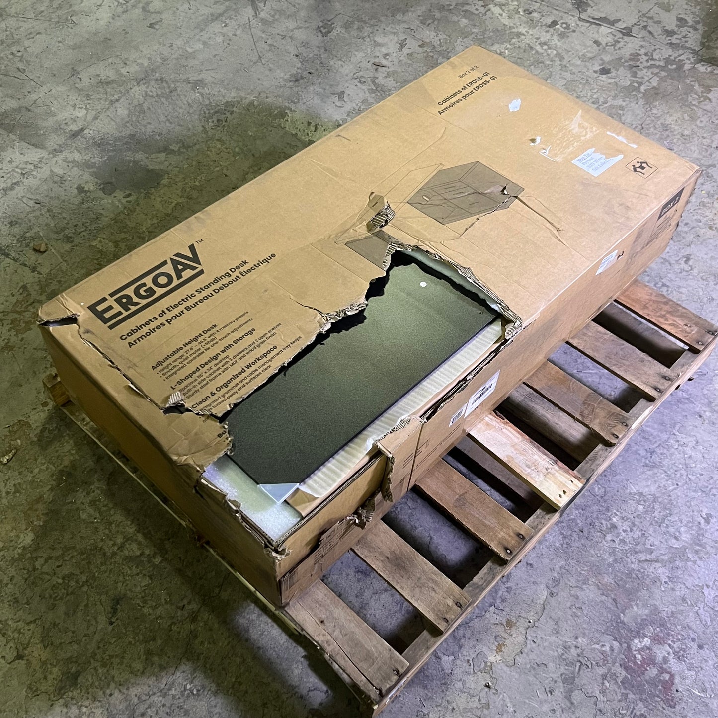 ZA@ ERGOAV Cabinets of Electric Standing Desk ERDC5-01WN (New Other, Minor Damage)