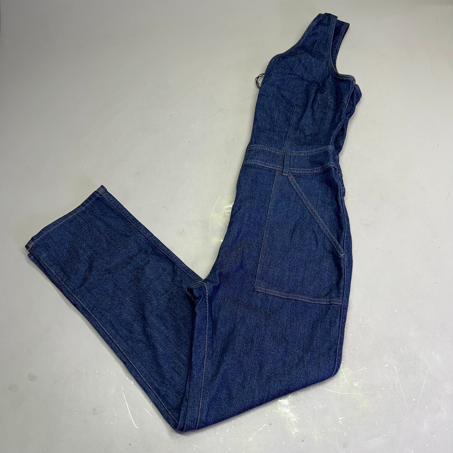 7 FOR ALL MANKIND Soft Denim Zip Up Jumper Womens Sz M Dark Blue AU7190865A WLSR