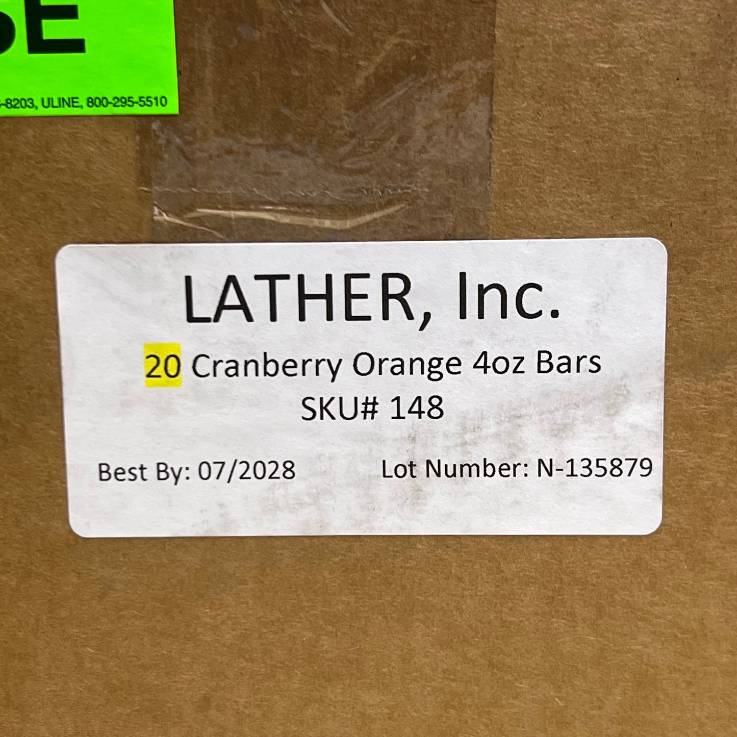ZA@ LATHER (20 PACK) Cranberry Orange 4 oz Bars