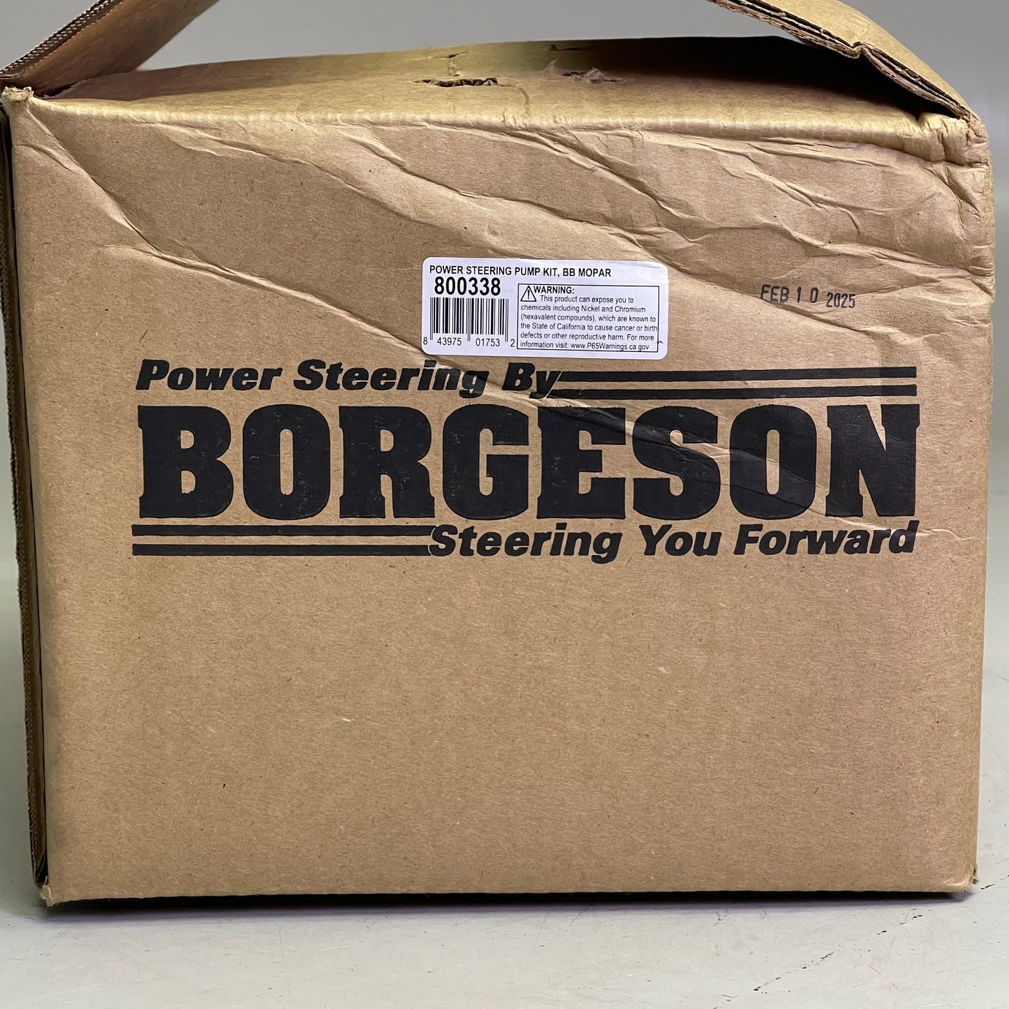 BORGESON Mopar Power Steering Pump Upgrade Kit 5/8"-18 Flare Outlet 800338