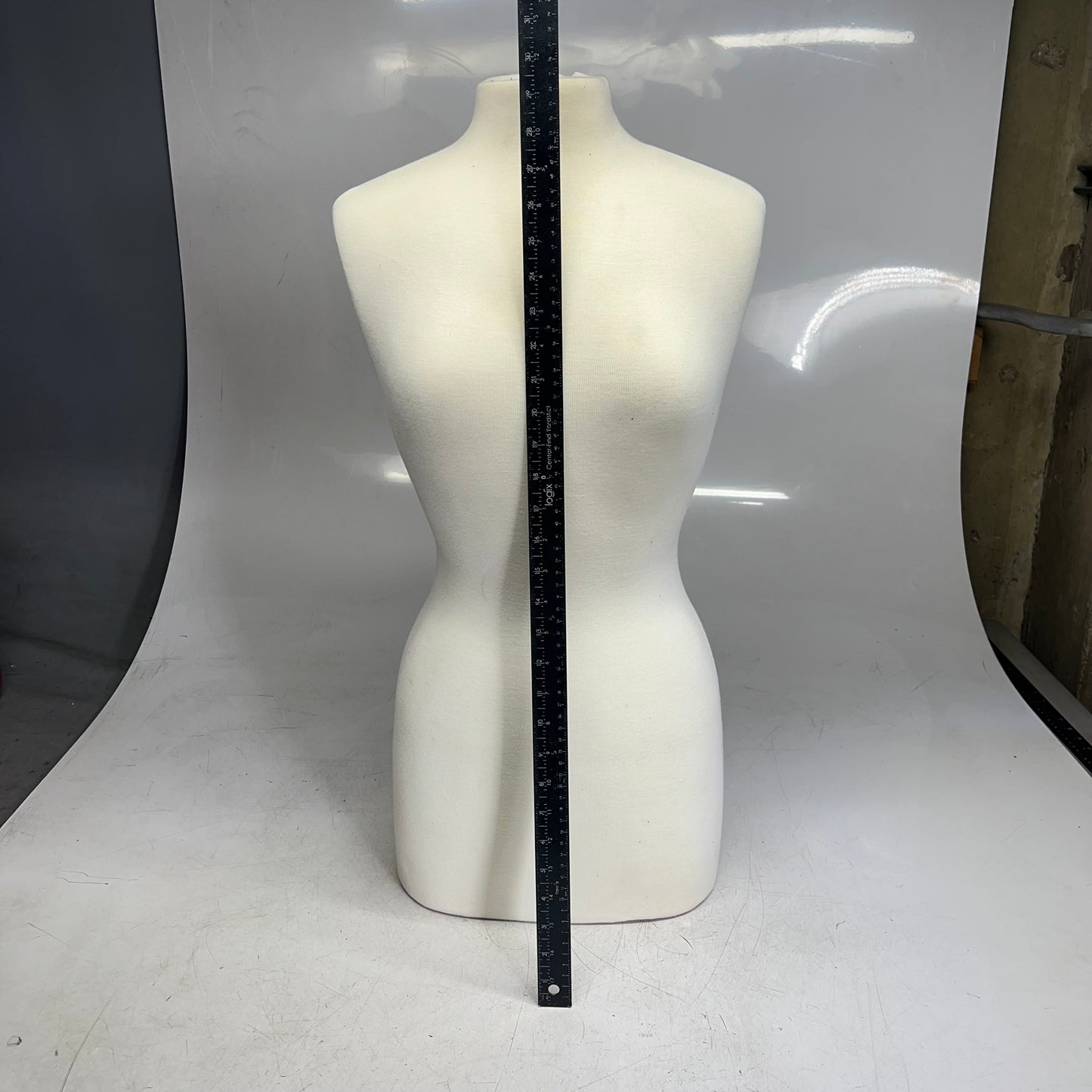MANNEQUINS EXPRESS Dressmaker Jersey Form Female Mannequin W/ Stand Ivory 70380