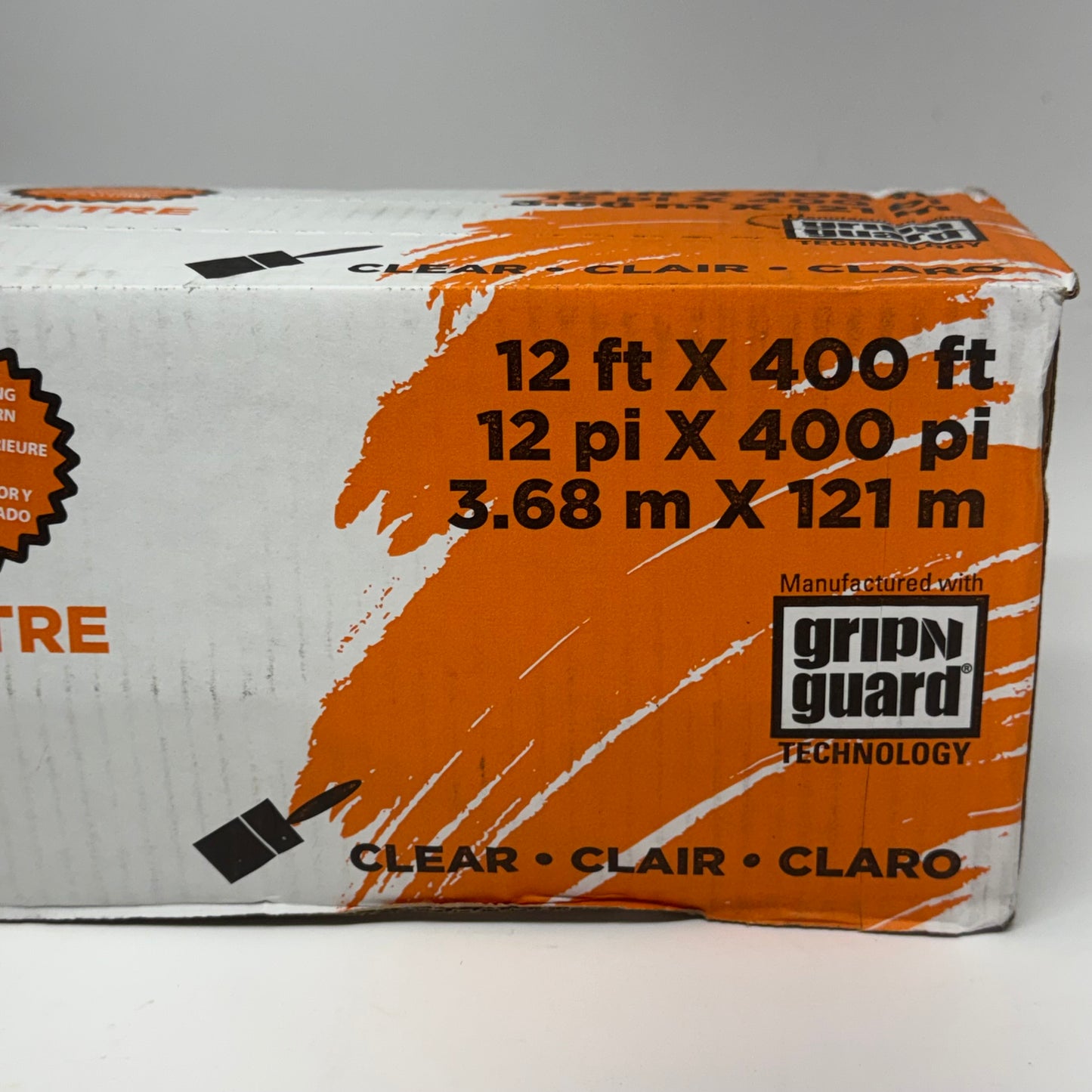 STEELCOAT High Density Painter's Plastic Sheeting Clear Sz 12' x 400'