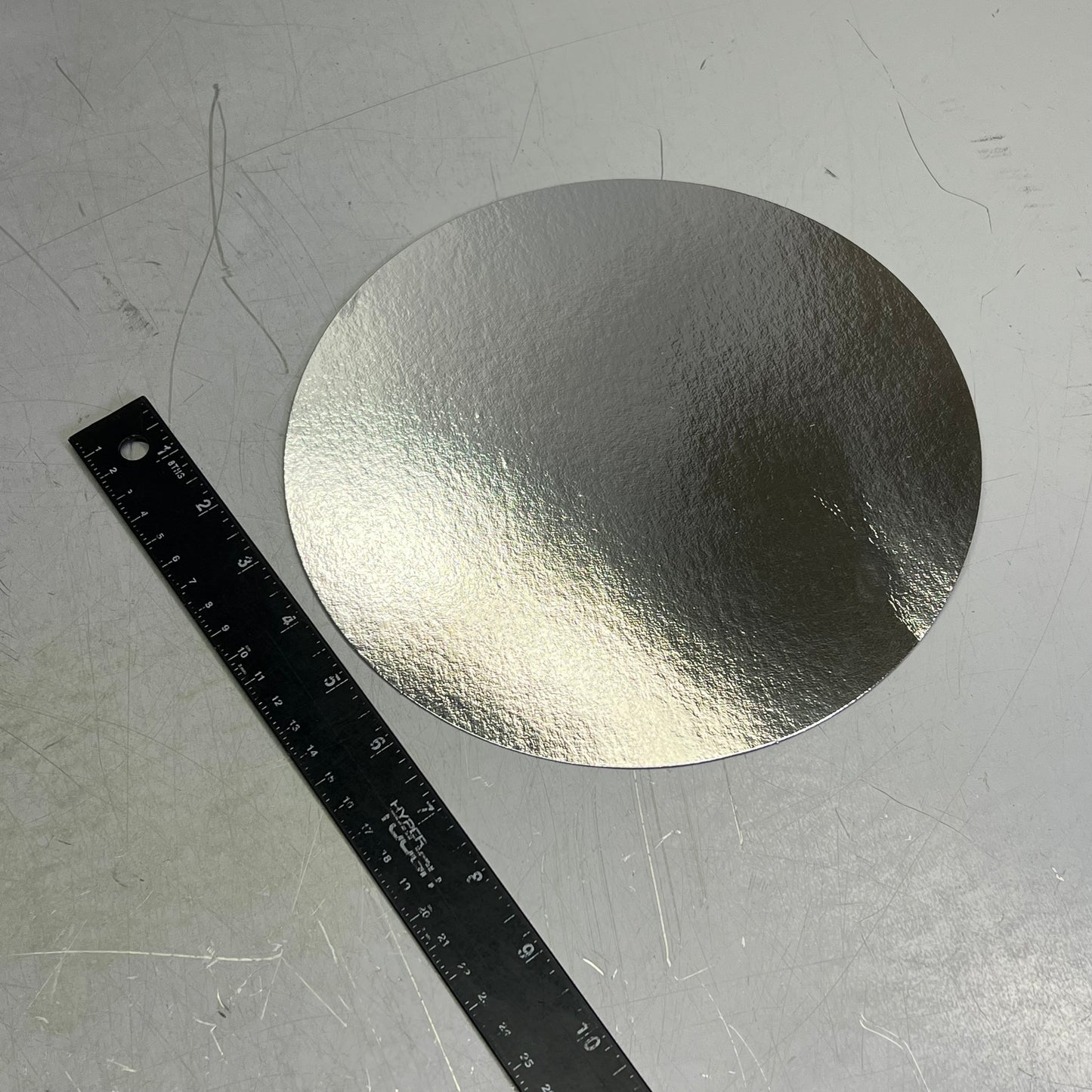 ZA@ WESTERN PLASTICS (500 PACK) Round Board Lids 9" Dia Silver/White 509LL