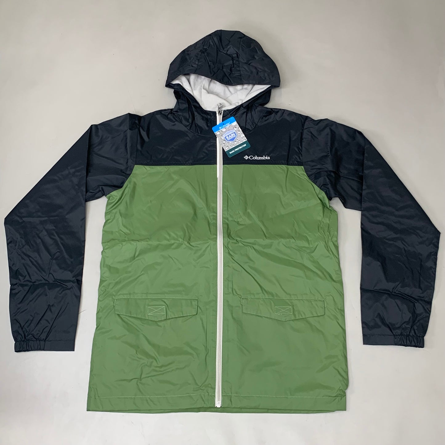 COLUMBIA Rain-Zilla Fleece Lined Jacket Unisex Youth Sz XL Black Canteen RB3418-008