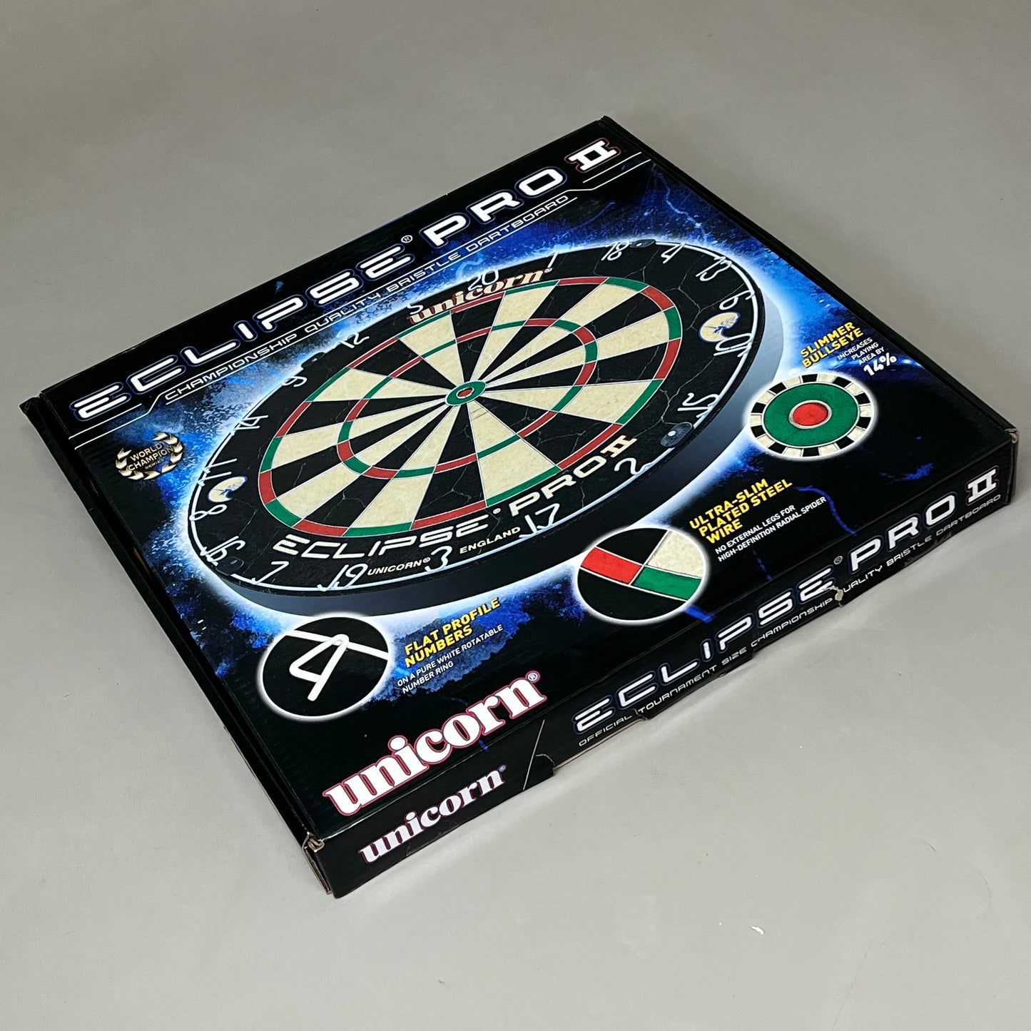 UNICORN Eclipse Pro 2 Dartboard Championship Quality Slim Flat Profile C4239