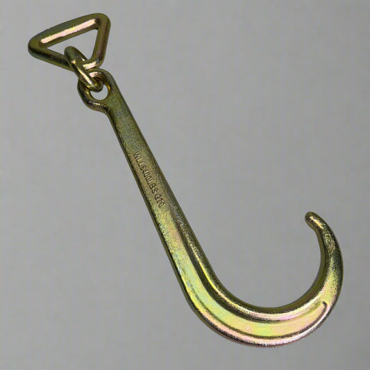 FORGED G70 J Hook 14" x 6" Short Tow Hook on Coupling Link, Golden