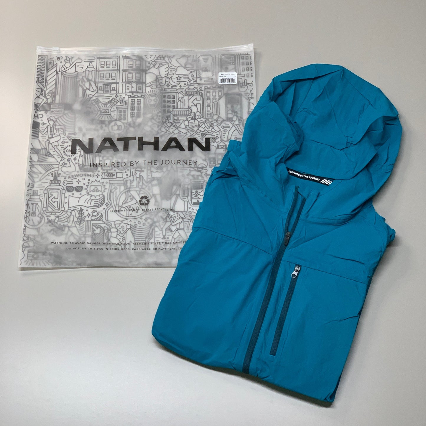 NATHAN Stealth Jacket W/ Hood Women's Bright Teal Size XS NS90080-60193-XS