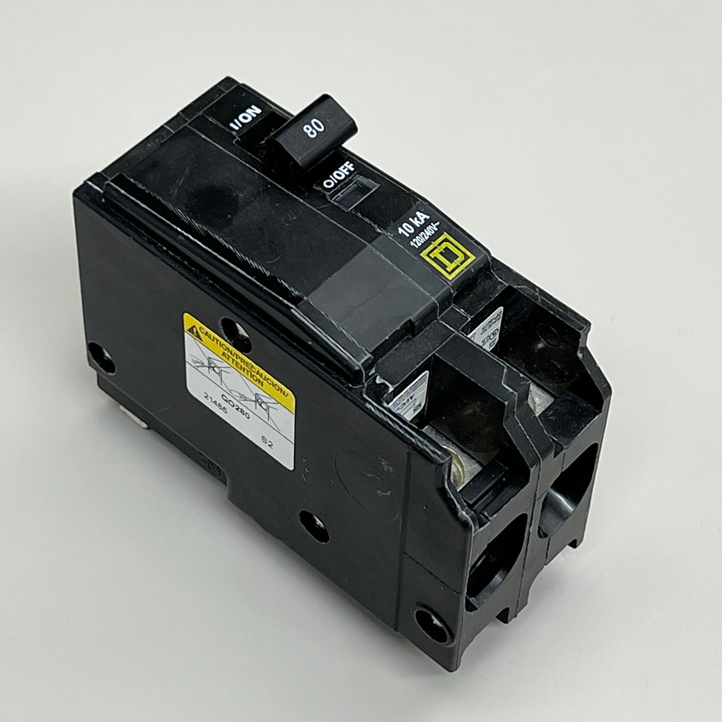 SQUARE D 80 AMP Circuit Breaker Plug-In 2 Pole 240 Volt QO280