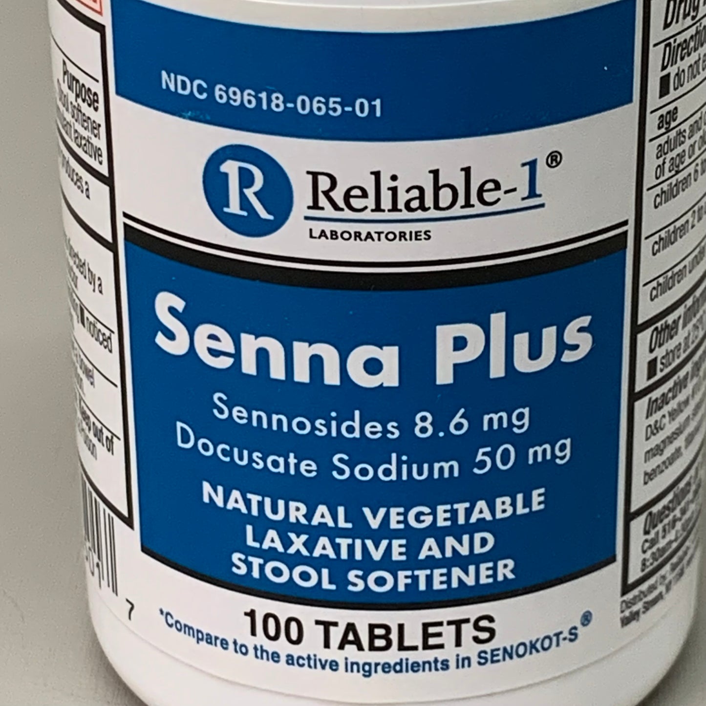 RELIABLE 1 (3 PACK!) Senna Plus 100 tablets 223048 BB-06/2025