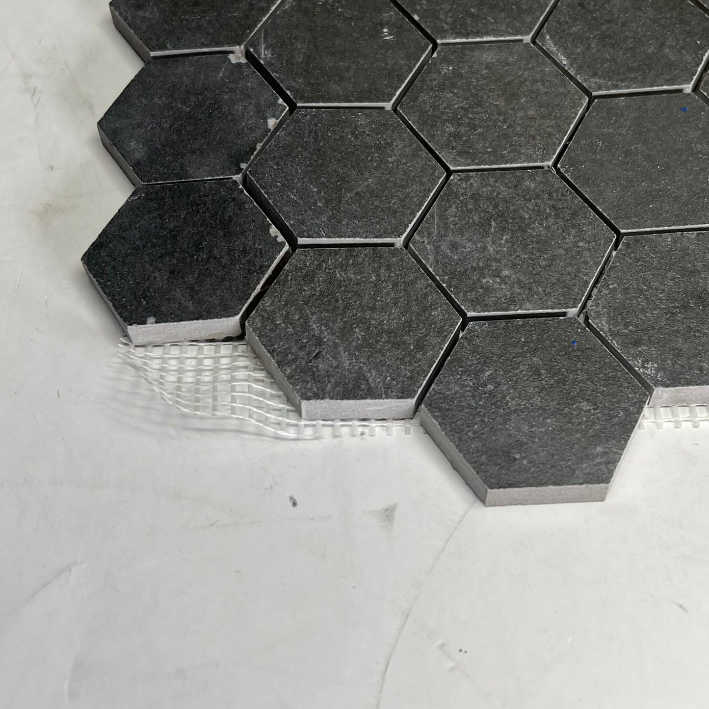 ZA@ ANATOLIA (6 PACK) Sheets of Hexagon Tile 13"x12" Slate Gray (As-is)