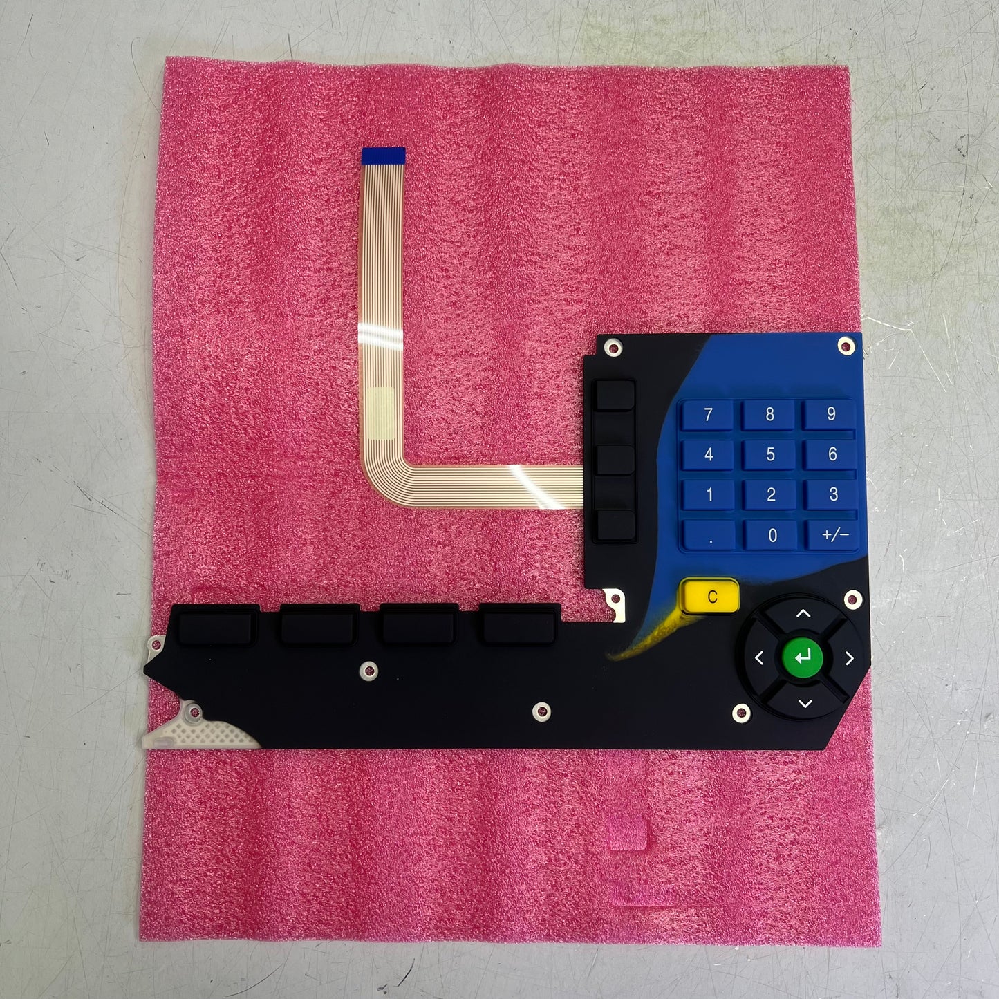 PRINTEC Membrane Keypad Assembly W/ FFC Connector Black/Blue A-0115-0716-0011