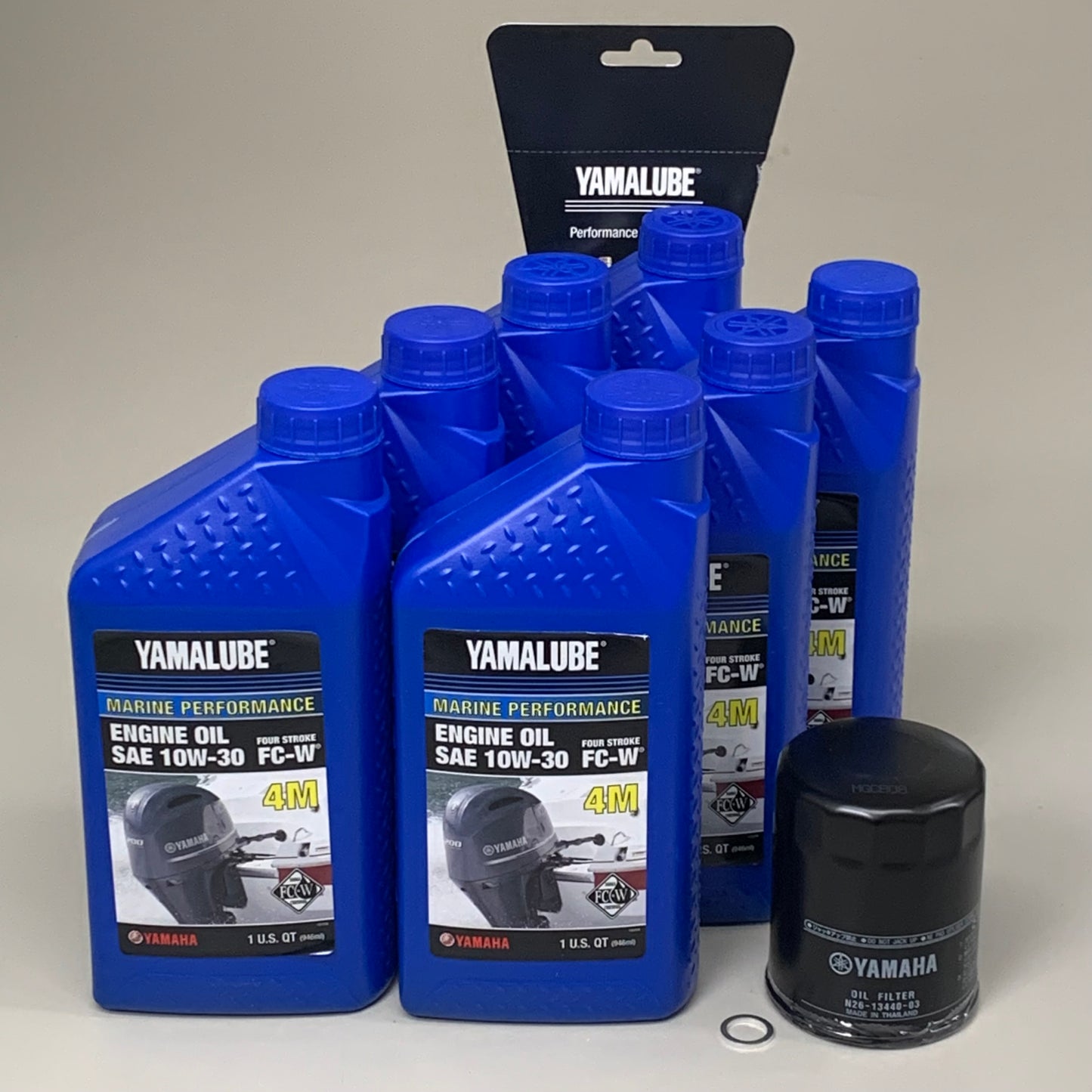 YAMAHA Genuine Oil Change Kit 10W-30 4M FC-W F225-F300 V6 4.2L LUBMRNXLKT10