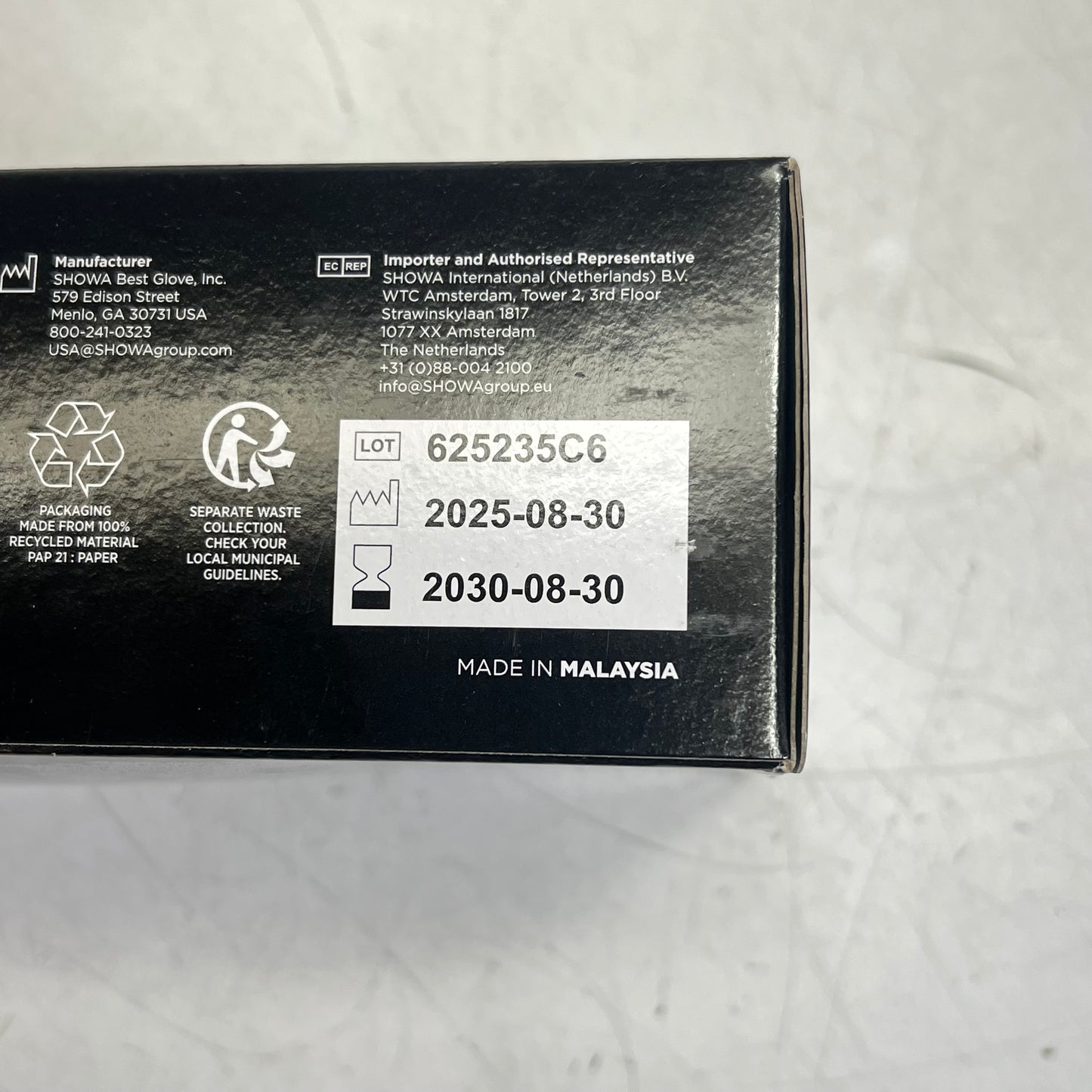 ZA@ SHOWA Biodegradable Single-use Gloves Prioritizes Unisex Sz XL Black 6112PF (New Other)