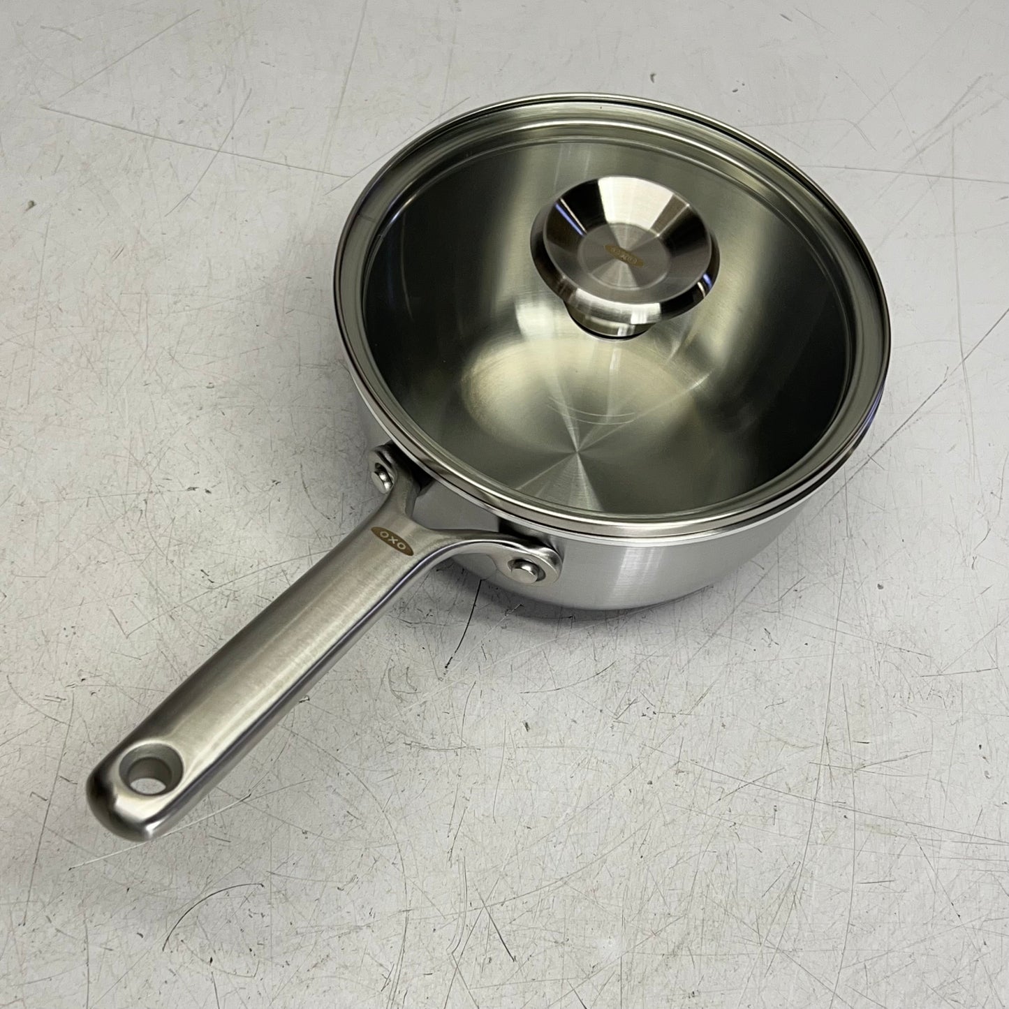 OXO Stainless Steel Mira Series Sauce Pans W/ Lid 1.7qt & 3.3qt CC005891-001