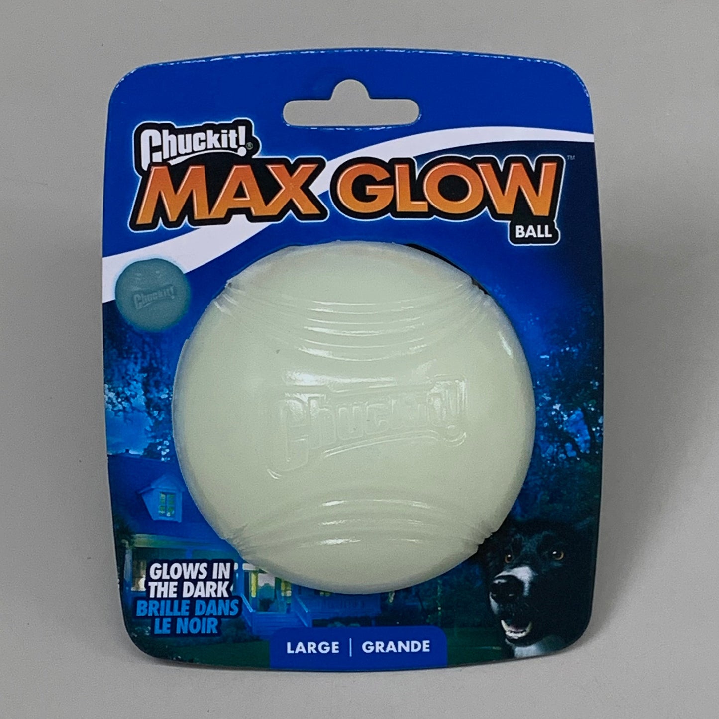 ZA@ CHUCK IT! (2 PACK) Durable Rubber Max Glow Ball Dog Toy for Large Breeds 32314 A