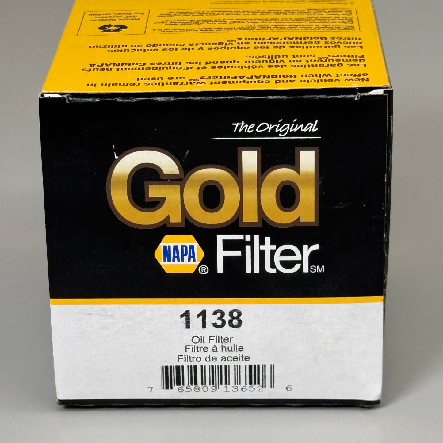 NAPA Original Gold Oil Filter Cellulose Material W/ Gaskets for Chevrolet 1138