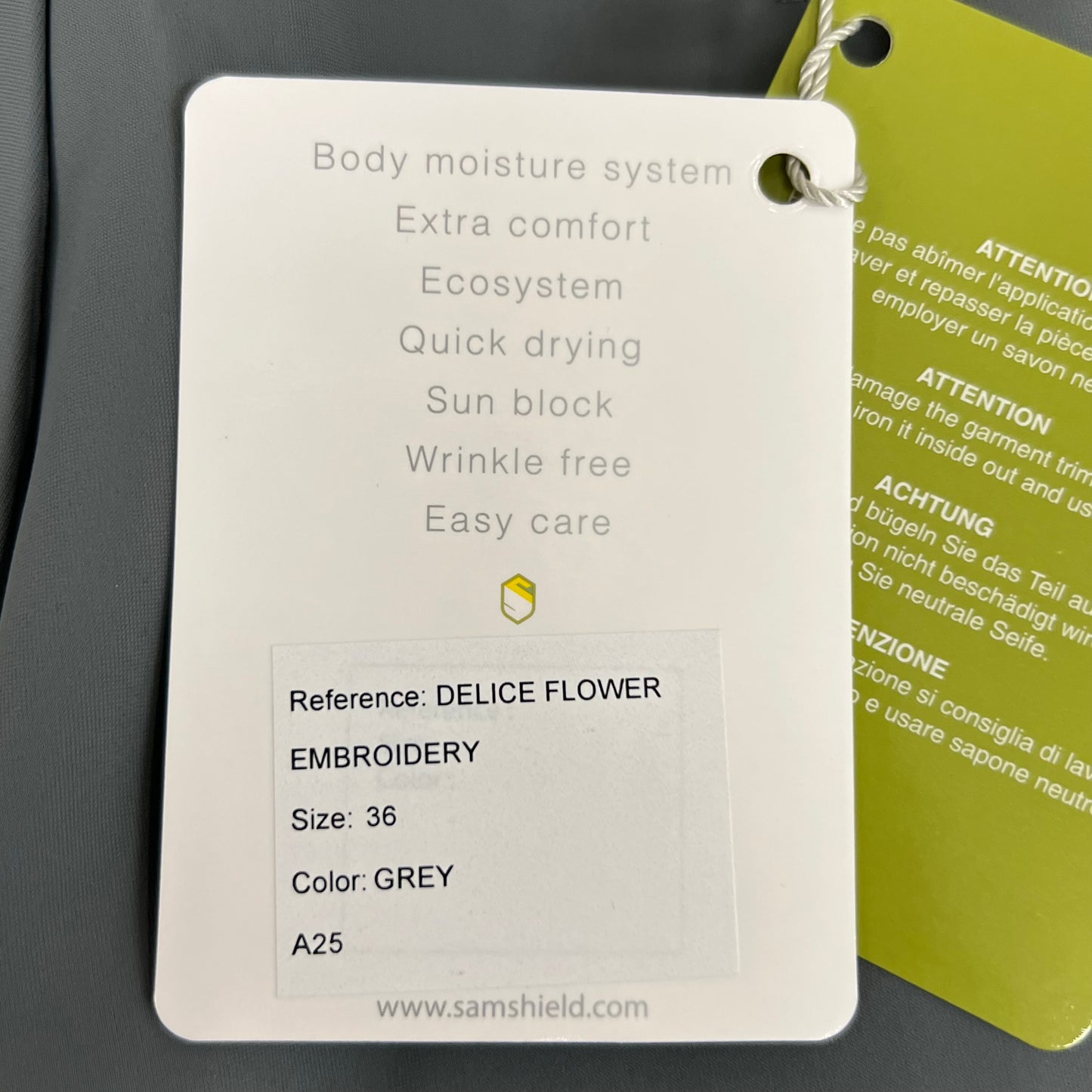 SAMSHIELD Delice Flower Equestrian Pants Women's Sz US 26, UK 8, FR 36 Grey