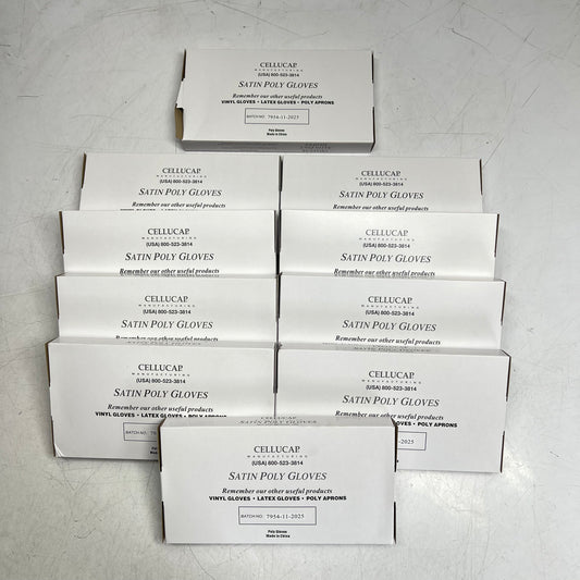 CELLUCAP (1000 PACK) Dispose Satin Poly Food Service Gloves  Sz L Clear SG-5LDM