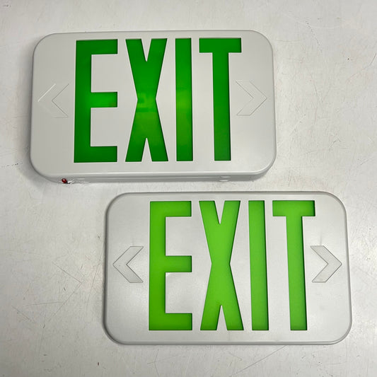 COOPER LIGHTING All-pro APX Thermoplastic LED Exit Sign 12.5x7" Green APX7GB