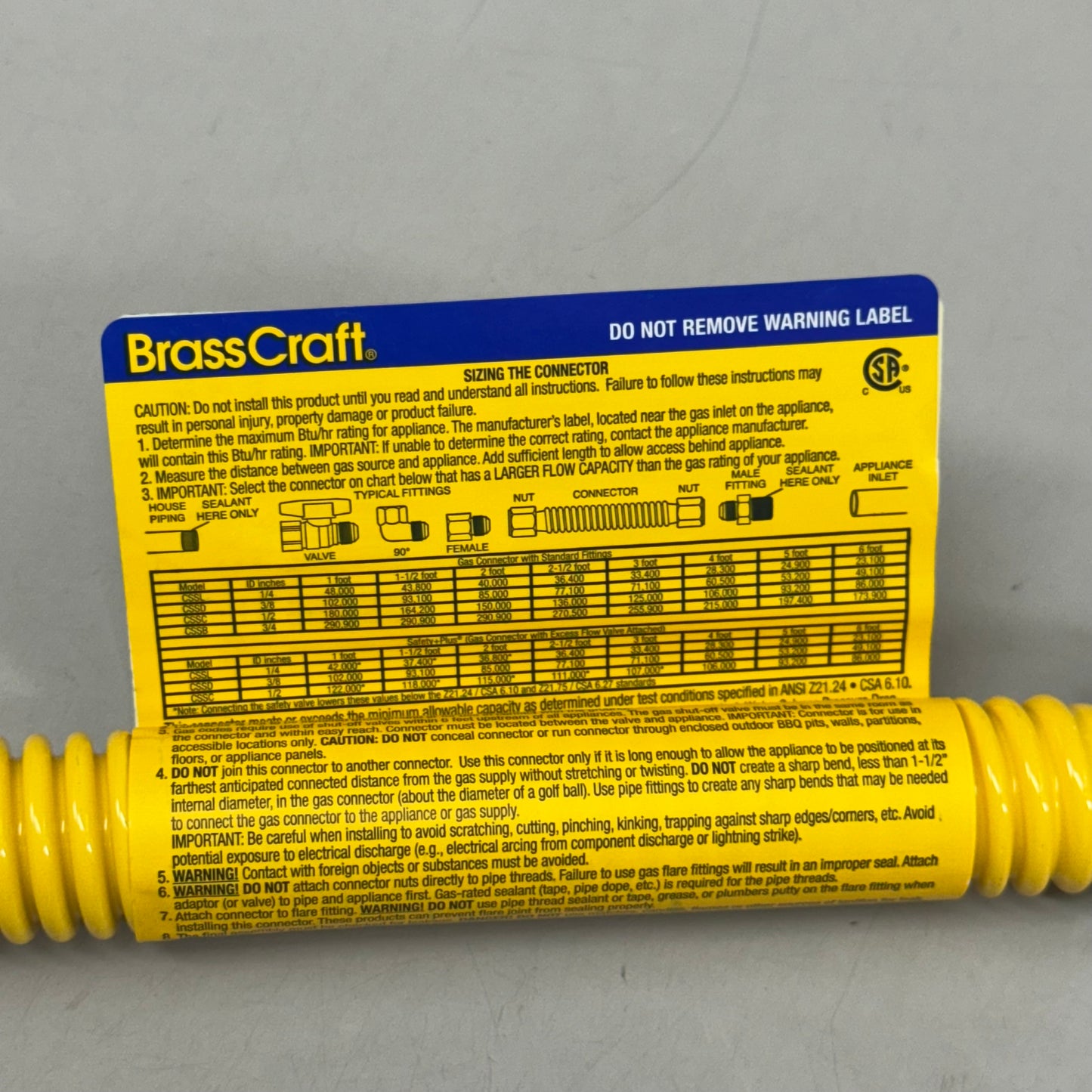 BRASSCRAFT (2 PACK) Coated Gas Appliance Connector 3/4"FIP 7/8"ODx24" CSSB21-24