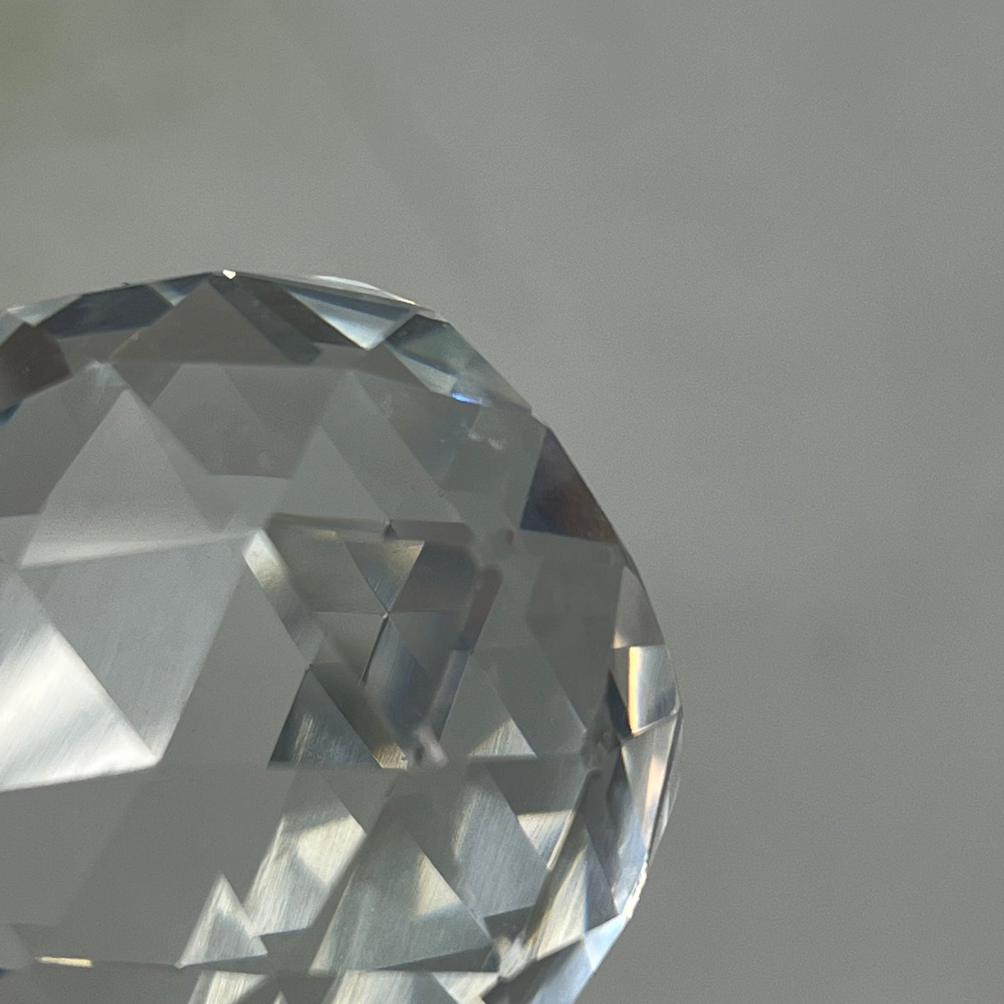 (LOT OF 10) Replacement Crystal Balls Chandeliers/Lamps Prism Faced 1.5" Clear