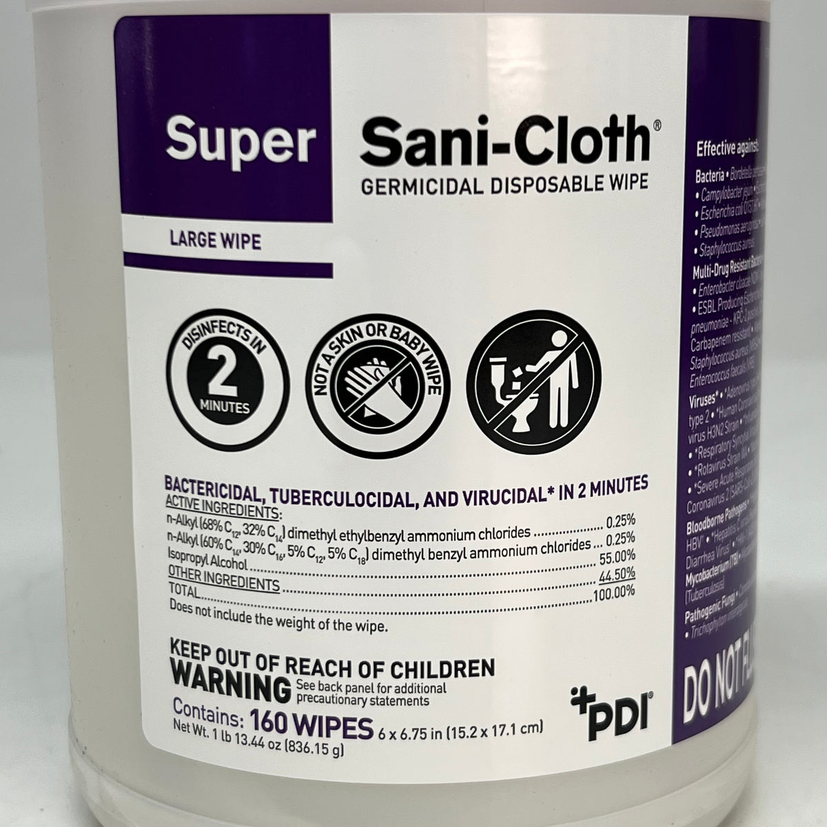 PDI (12 PACK) Super Sani-Cloth Large Wipes 160ct Each BB 06/2028