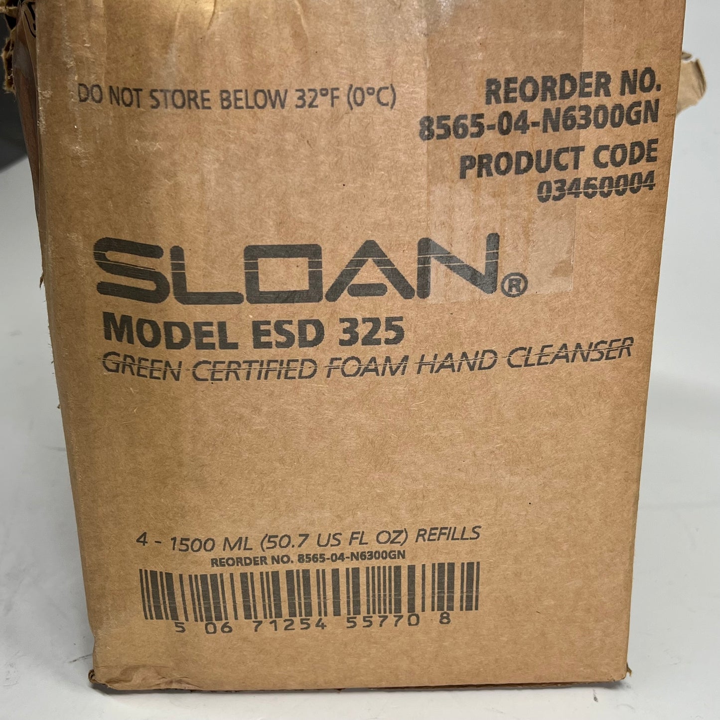 SLOAN  (4 PACK) Esd-325 Green Certified Foam Soap 1.5L Bottles Clear 03460004