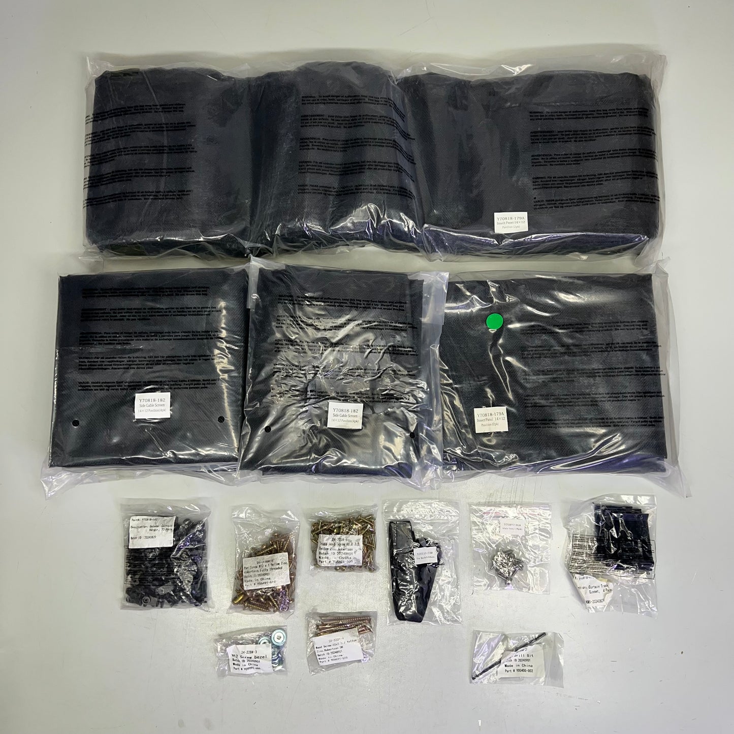 (4 PACK) Mosquito Mesh Kit For Gazebo UV Resistant Material 14" X 12" Y70818-182