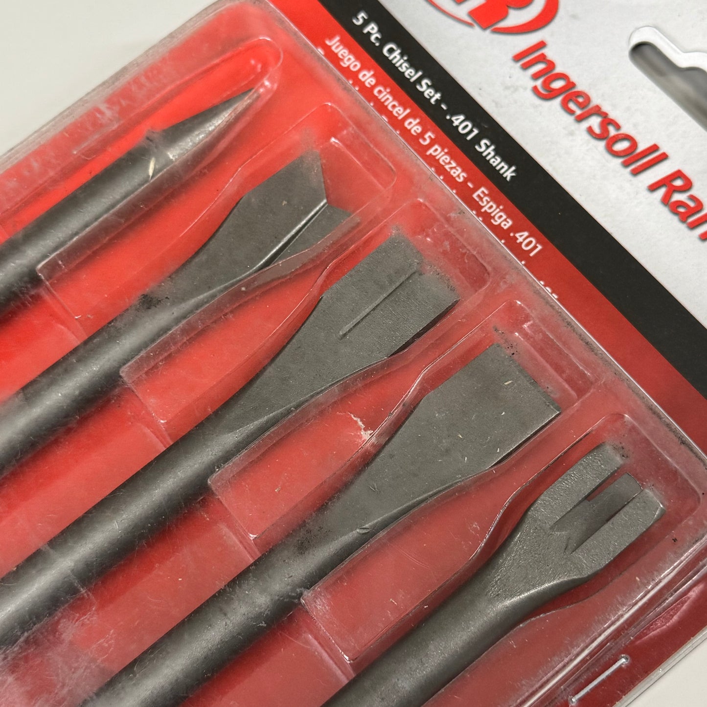 INGERSOLL RAND (5 PEICE) High Quality Steel 7" Hammer Chisel Set .401 Shank 9500