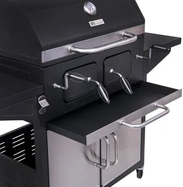 AMERICAN GOURMET 851 sq in Charcoal Grill with Cabinet Sz 33" x 25" x 18"