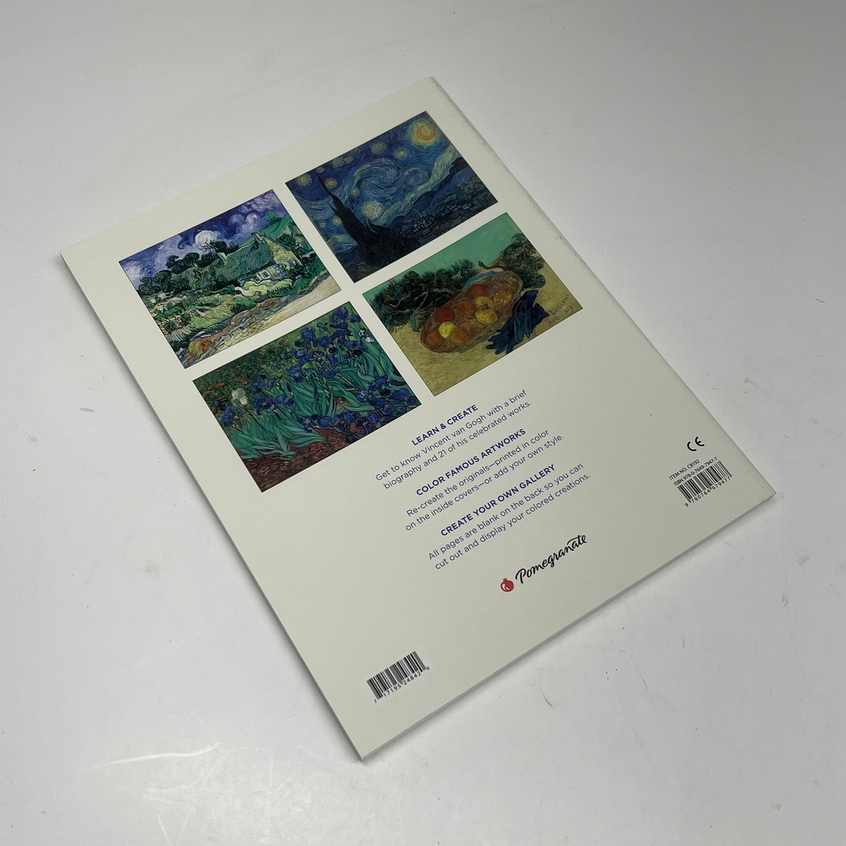 ZA@ POMEGRANATE Vincent Van Gogh Coloring Book Soft Cover 21 Images