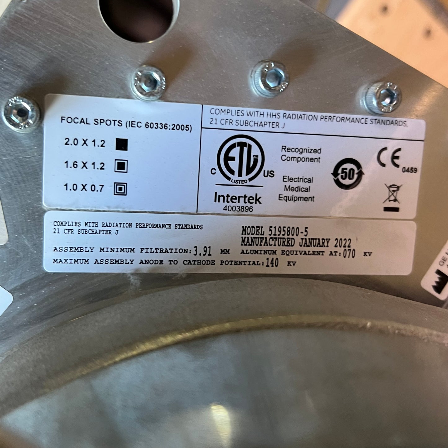 GE Performix HD X-ray tube Plus for GE Discovery 750HD CT 5195900/5195800-5