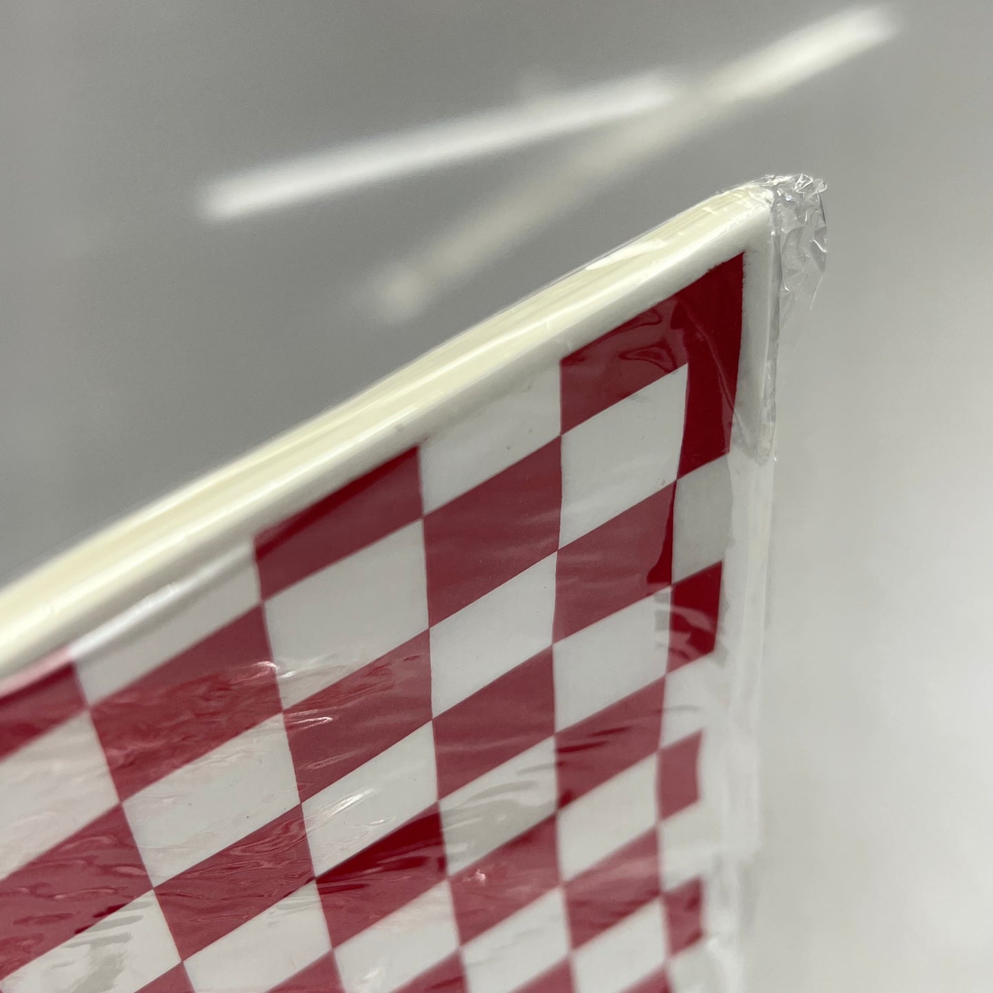 ZA@ (3000 PACK) Food Wrapping Paper  12"x12" Red/White Checkered