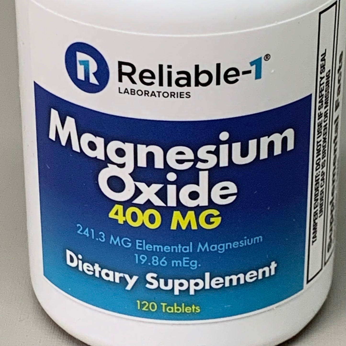 RELIABLE 1 (3 PACK!) Magnesium Oxide 400MG 120 Tablets E23151 BB-04/2025