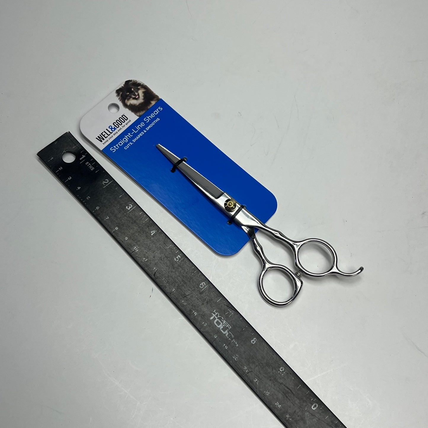 ZA@ WELL & GOOD (2 PACK) Straight Line Shears Cuts, Shapes & Smooths for Dogs  Silver 3495811