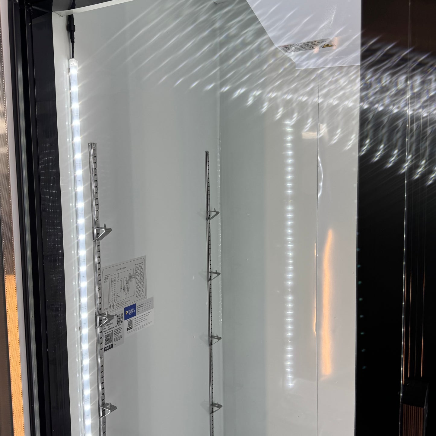 AVANTCO 53" Black Swing Glass Door Merchandiser Freezer with LED Lighting 178GDC49HCB (Cosmetic Damage - 100% Working)
