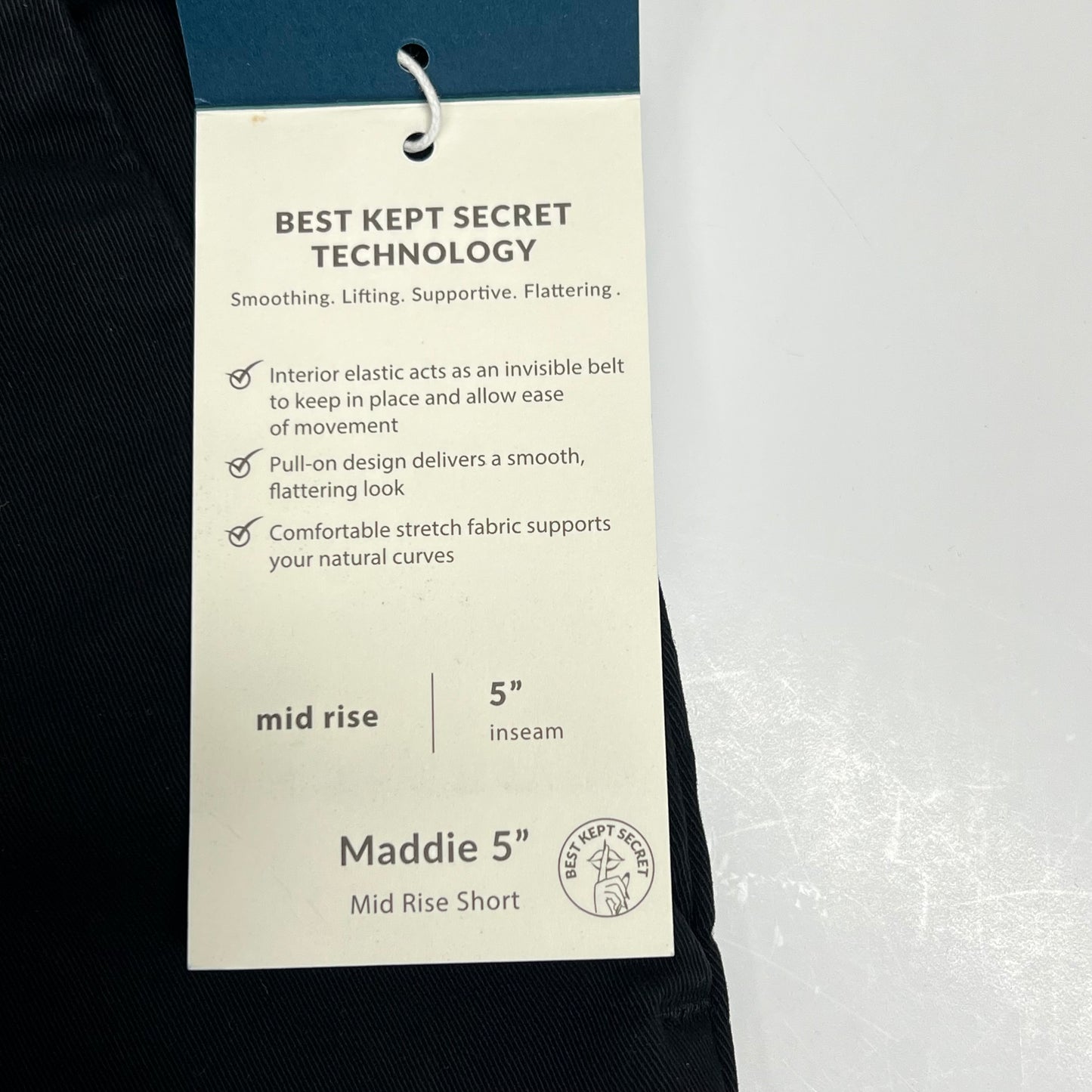 JAG Maddie 5" Short Pull-on Interior Elastic Women's Sz 2/5 Black J5105TWL616