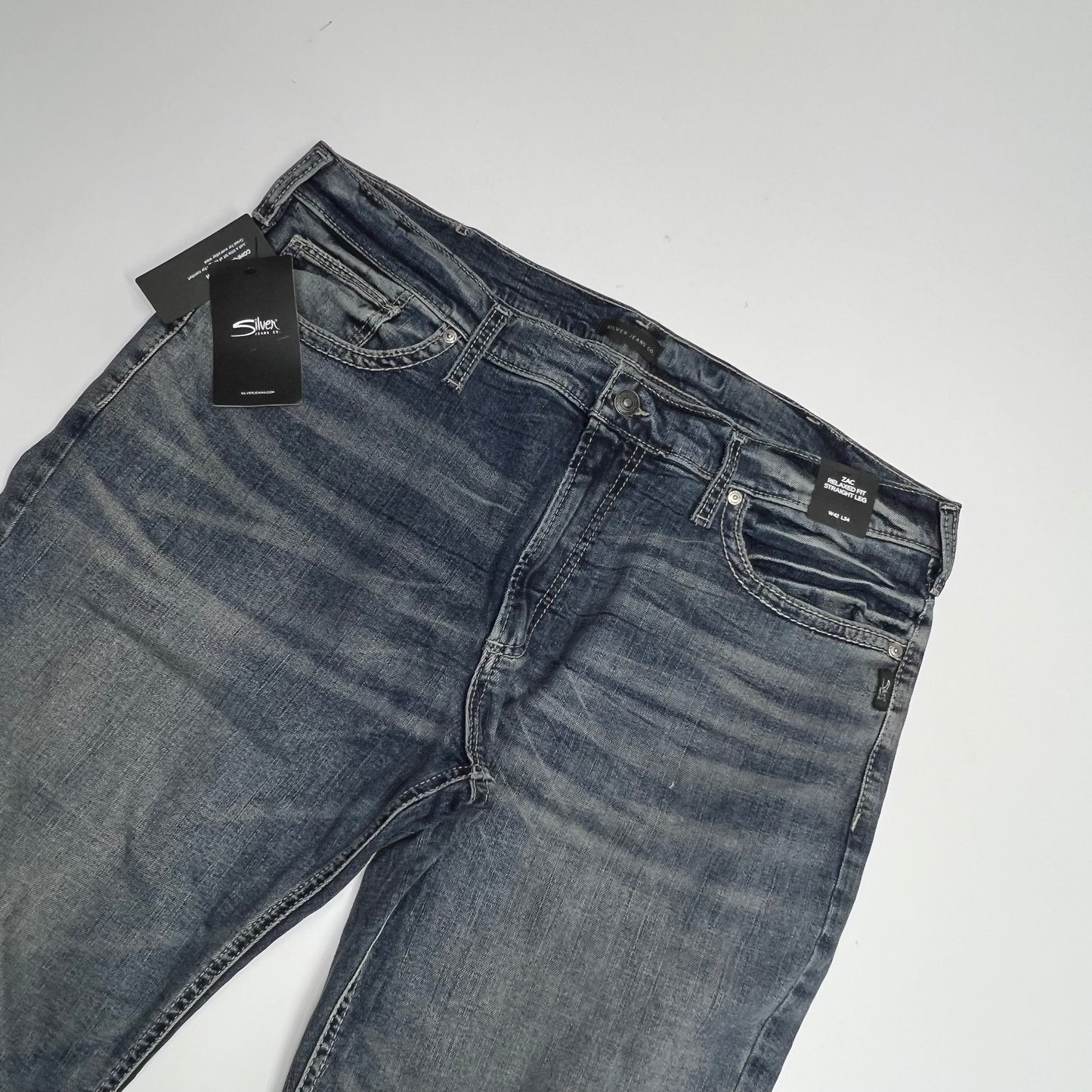 SILVER JEANS CO.  Zac Relaxed Fit Straight Leg Jean Men's Sz 42/34 Indigo