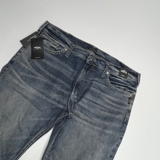 SILVER JEANS CO.  Zac Relaxed Fit Straight Leg Jean Men's Sz 42/34 Indigo