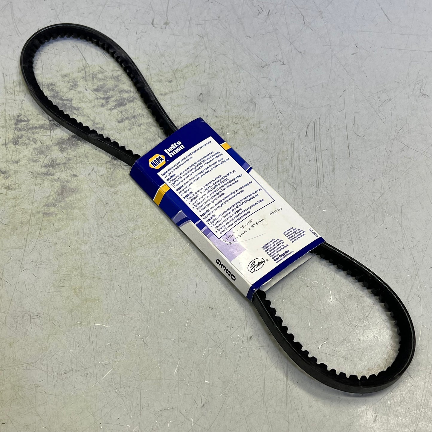 NAPA EPDM High Capacity Notched V-Belt HC50 15/32" x 38 5/8" Black 259380