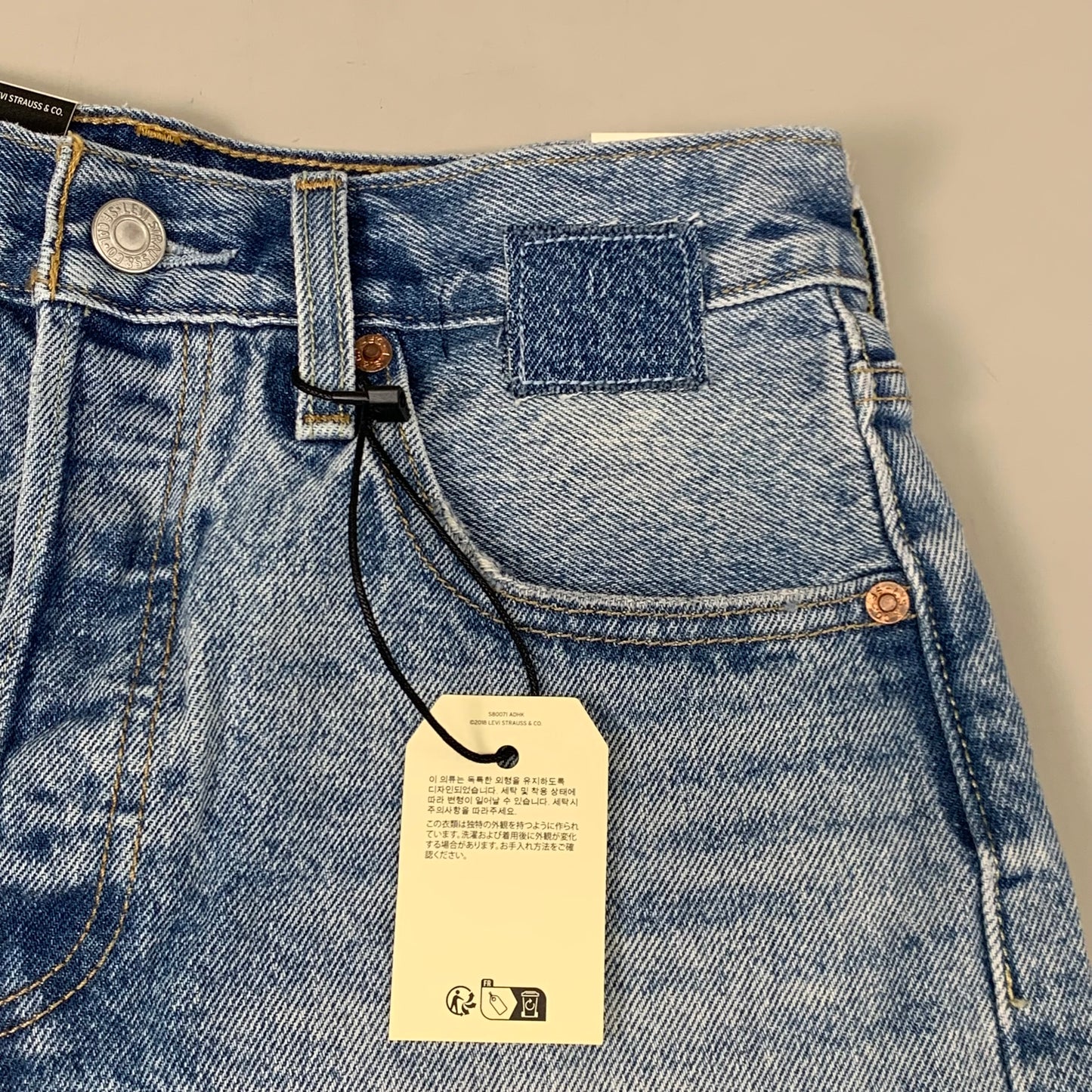 LEVIS 501 Original Fit High Rise Shorts Medium Wash Women's Sz 25 Mega Vibe Blue