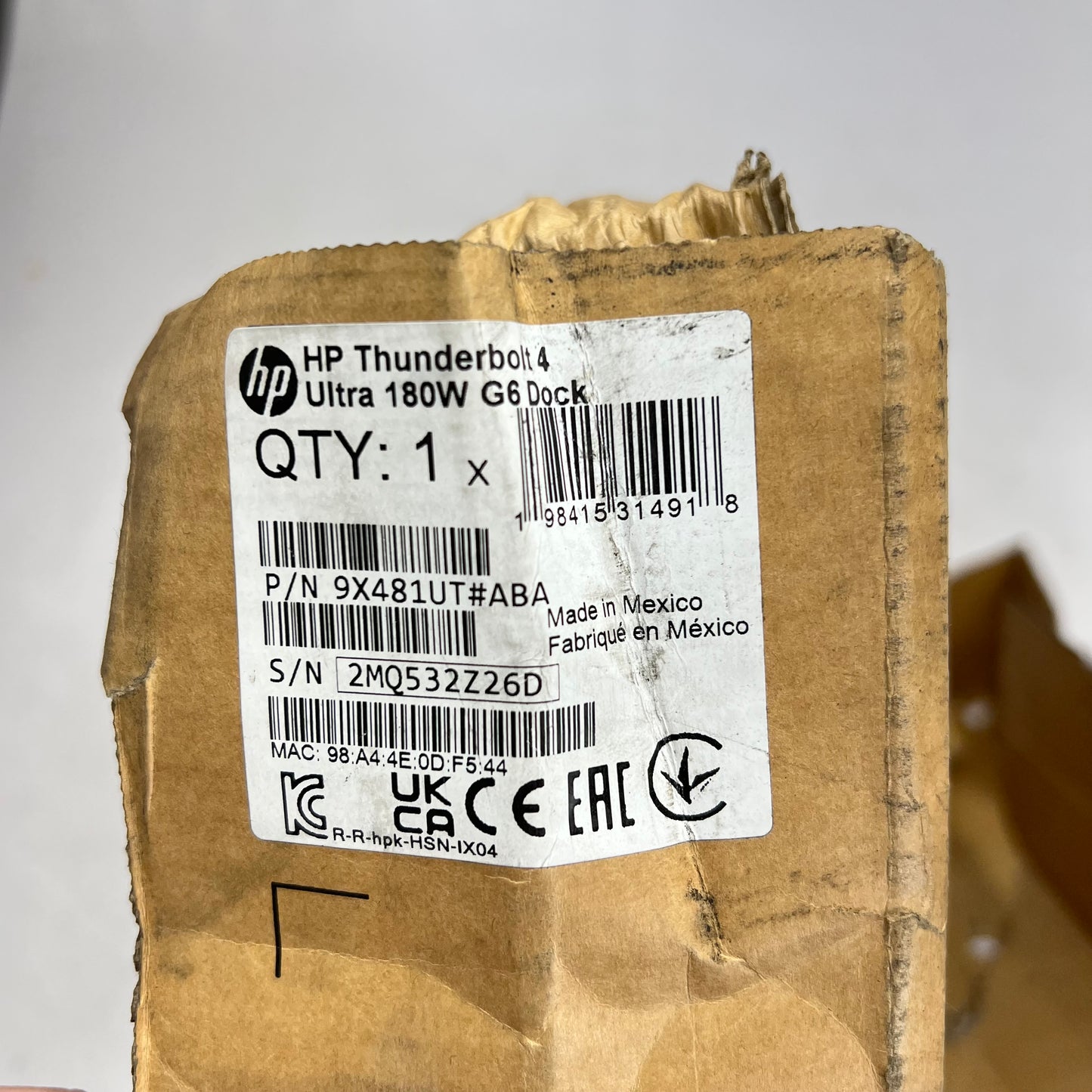 HP Thunderbolt4 Ultra Host Interface Quick Transmission 180W 9X481UT#ABA (As-Is)