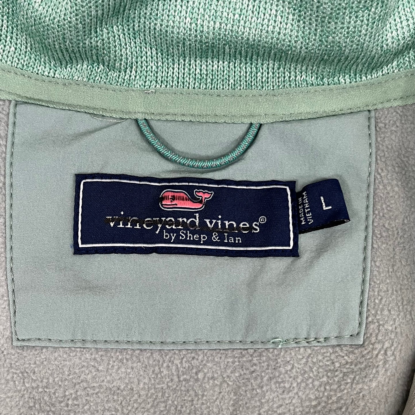 VINEYARD VINES Martha's Vineyard Men's Teal Green Half Zip Pullover Sz- L
