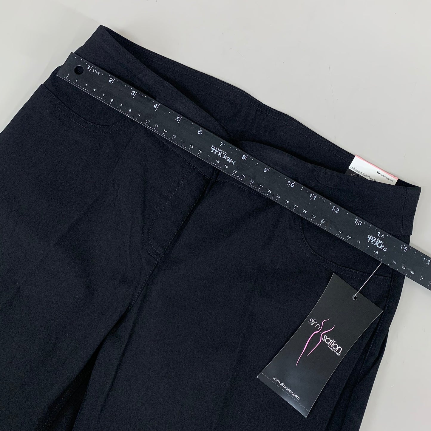 MULTIPLES Narrow Leg Pant Petite Women's Sz 10 Black