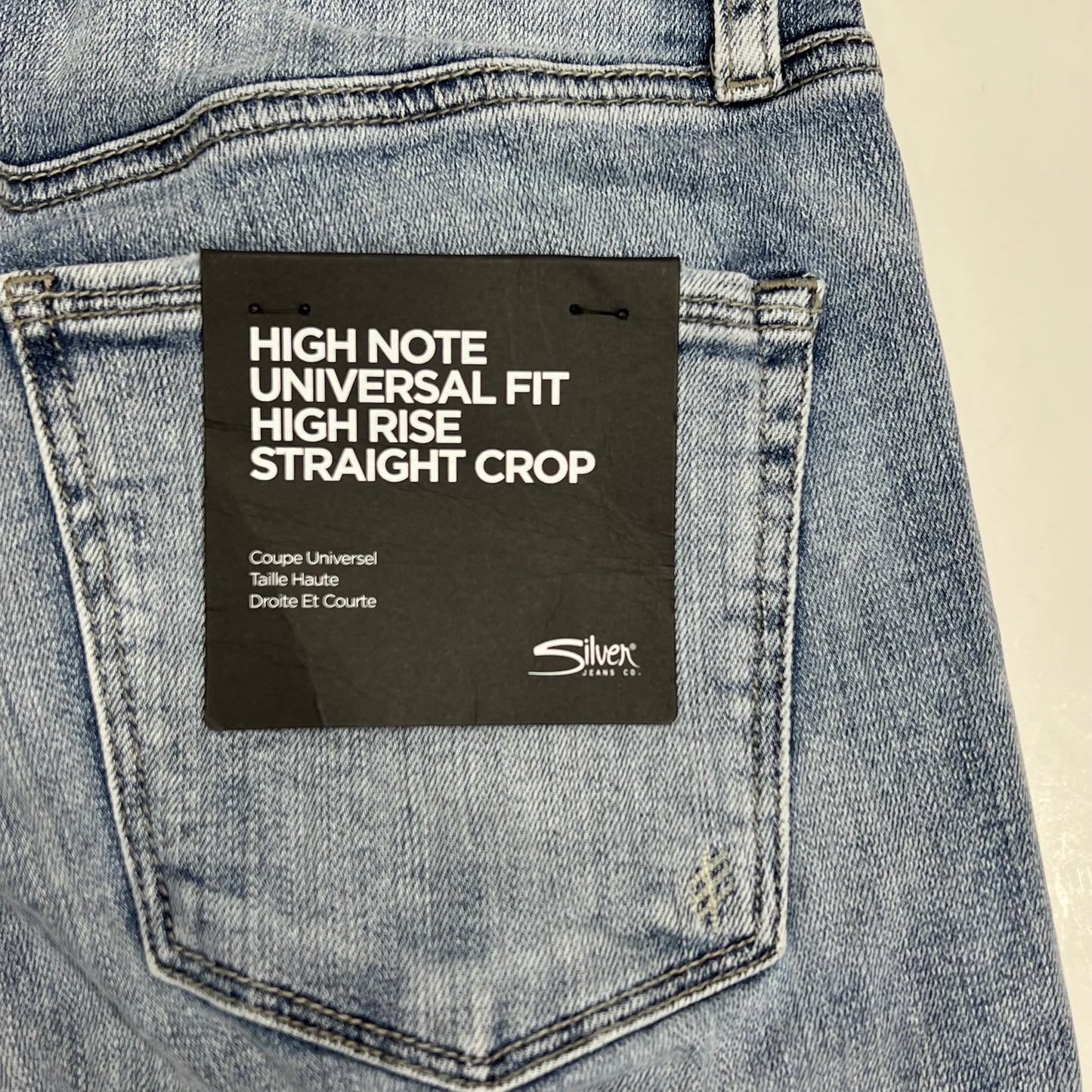 SILVER JEANS CO High Note High Rise Straight Crop Jeans  Women's Sz 28/27 Light