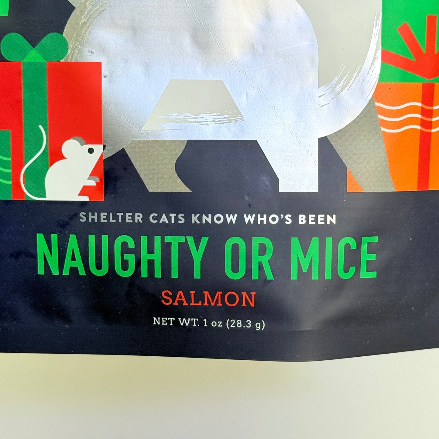 GIVEPET (3 PACK) Naughty Or Mice Salmon Premium Cat Treats 1 oz BB 08/27