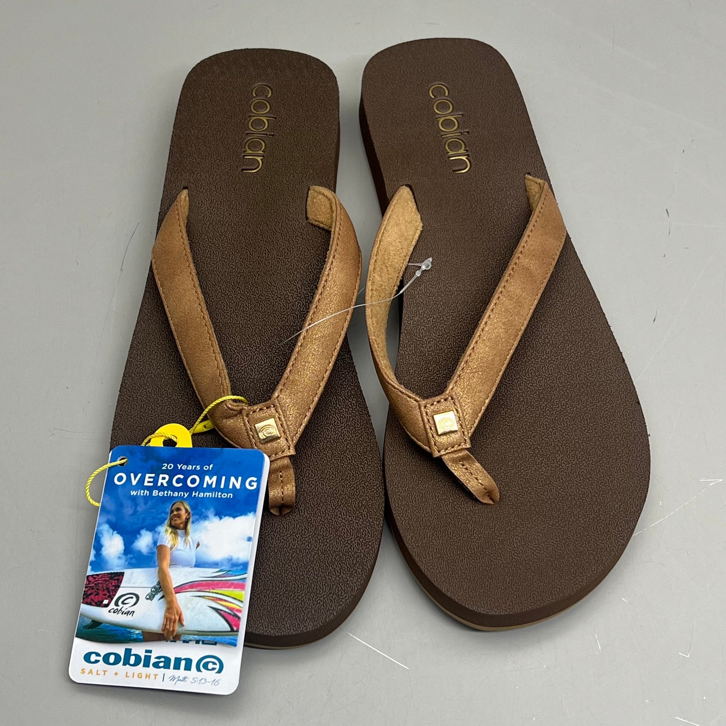 COBIAN Skinny Bounce Comfortable Synthetic Strap Women's Sz 6 Tan SKI25-230-06