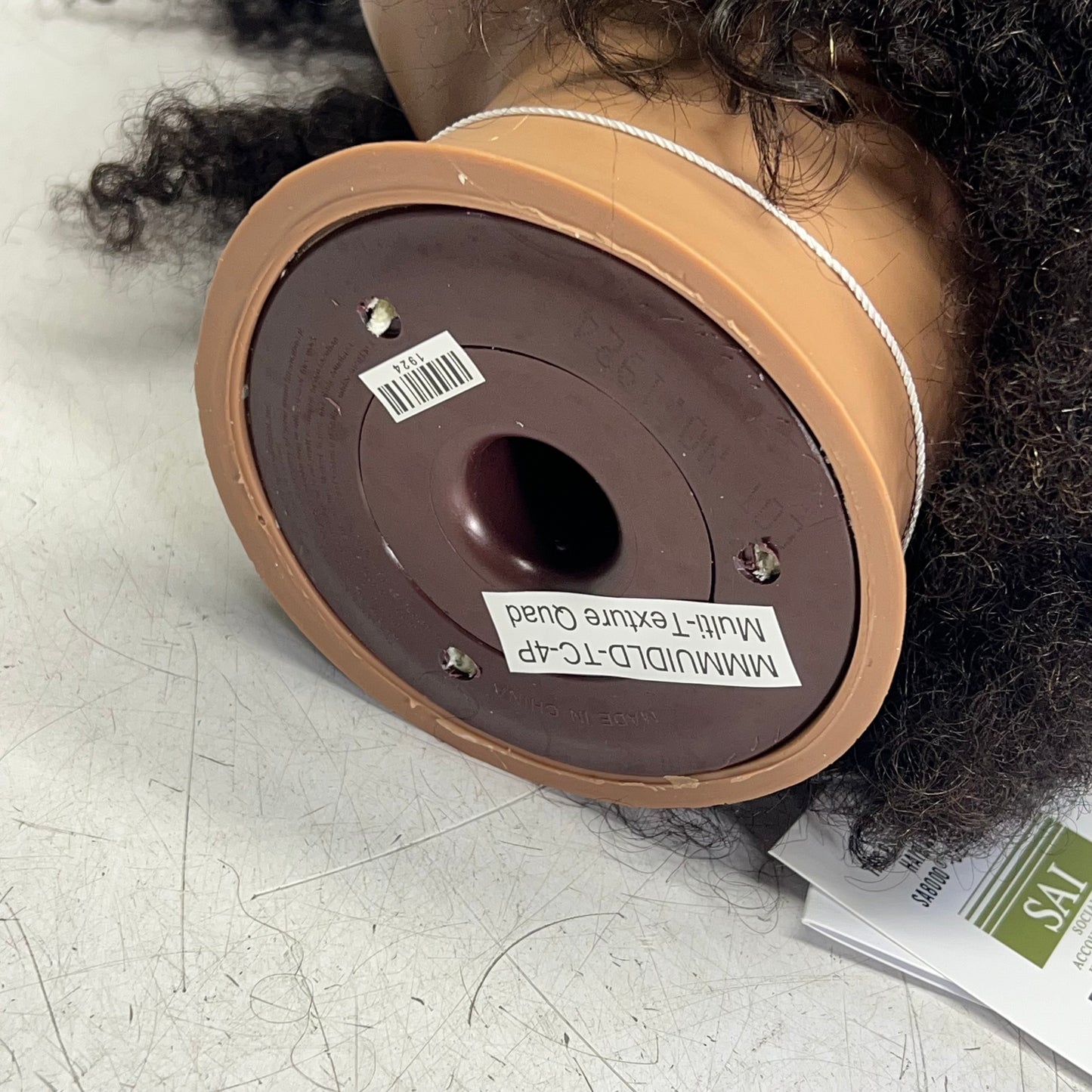 PIVOT POINT  Multi Texture Quad 100% Human Hair Mannequin Black MMMUIDLD-TC-4P