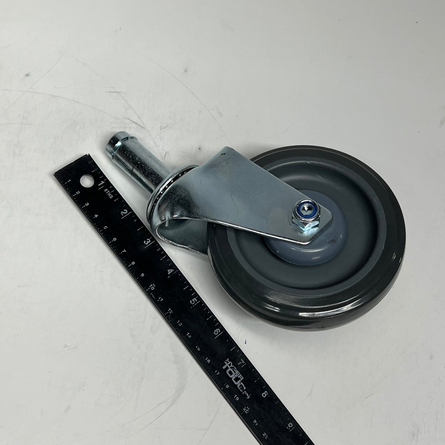 REGENCY (SET OF 4) Shelving Stem Caster W/ Brake 5" 330 Lb Cap Grey 460POLYMPBX