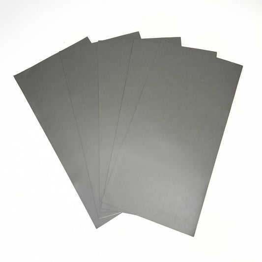 (5 PACK) Self Adhesive Leather For Engraving 24"x12" Light Grey